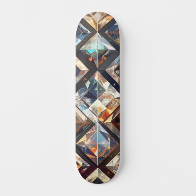 Quadratisches Diamant-Skateboard Skateboard (Vorderseite)