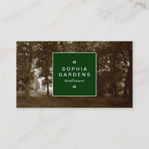 Quadratisches Etikett 02a - Im Park Visitenkarte