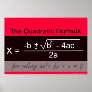 Quadratisches Formel-Math-Poster Poster