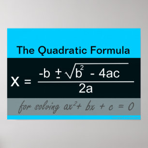 Quadratisches Formel-Math-Poster Poster