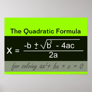 Quadratisches Formel-Math-Poster Poster
