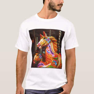 Quadratisches Foto - Karussellpferde 02 T-Shirt