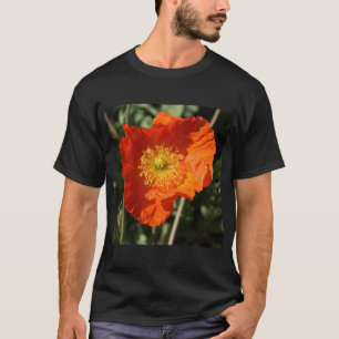 Quadratisches Foto - Oranger Klatschmohn T-Shirt