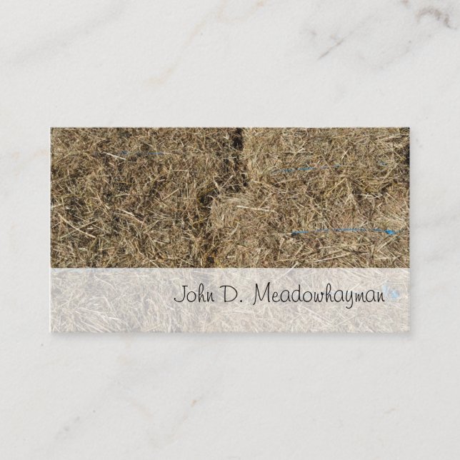 Quadratisches Heuballen-Nahaufnahme-Foto Visitenkarte (Vorderseite)