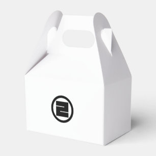 Quadratisches Kanji für ONE im Kreis Geschenkschachtel