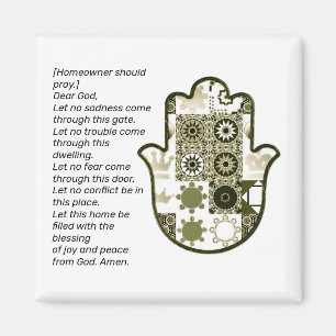 Quadratisches Khamsa Handmagnet 1 Besitzer erneut Magnet