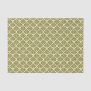 Quadratisches Leaf Muster Gold Limones Licht Seidenpapier