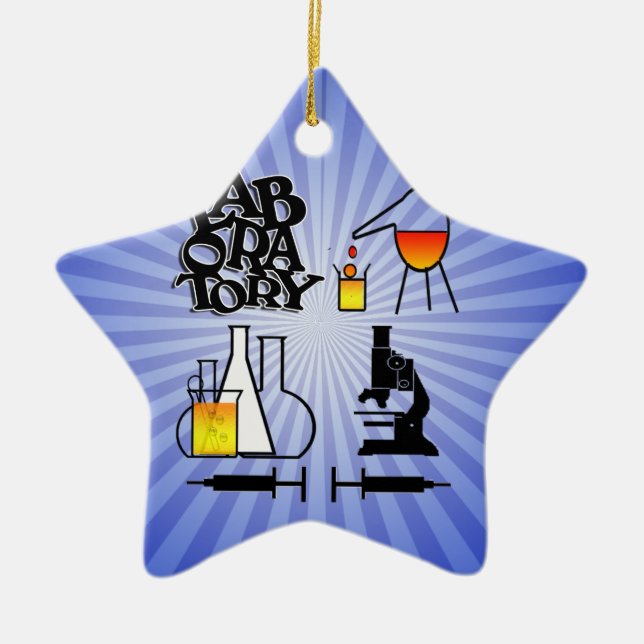 QUADRATISCHES LOGO DES LABOR4 KERAMIKORNAMENT (Vorne)