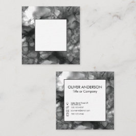 Quadratisches Logo Schwarz/Weiß Quadratische Visitenkarte