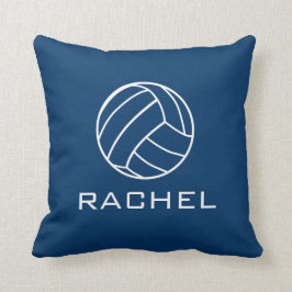 Quadratisches Marine-Blau-Volleyball-Kissen Kissen