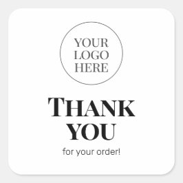 Quadratisches Minimal Business Danke Produktetiket Quadratischer Aufkleber