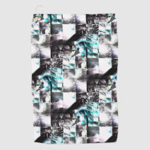 Quadratisches Mosaik chaotischer Texturen in Silbe