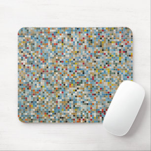 Quadratisches Mosaik-Mehrfarbiges Fliesenmuster (F Mousepad