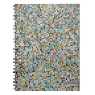 Quadratisches Mosaik-Mehrfarbiges Fliesenmuster (F Notizblock