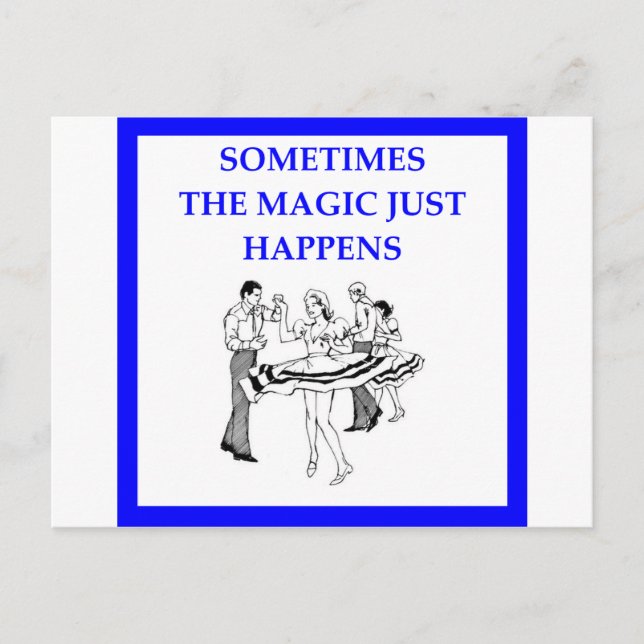 quadratisches Tanzen Postkarte (Vorderseite)