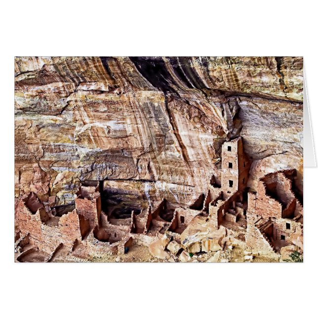 Quadratisches Turm-Haus ruiniert MESA Verde (Vorderseite (Horizontal))