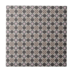 Quadratisches und blütenblattartiges Mosaikmuster Fliese