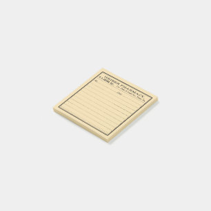Quadratisches Vintage-Apothekenetikett Post-it Klebezettel