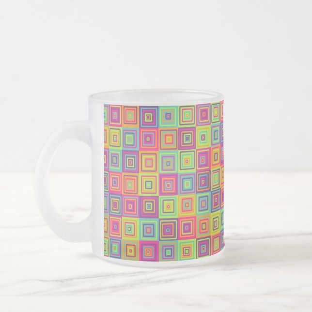 Quadratmuster Mattglastasse (Links)