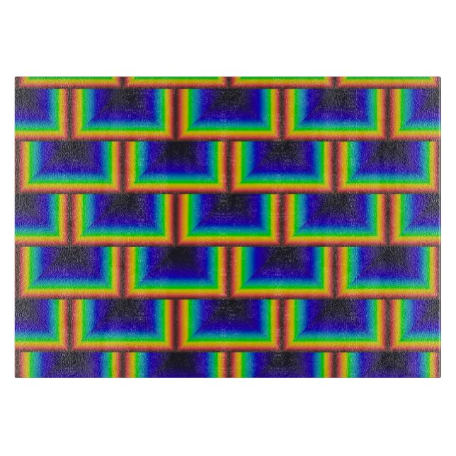 Quadratskala des Solarspektrums Schneidebrett (Vorderseite)