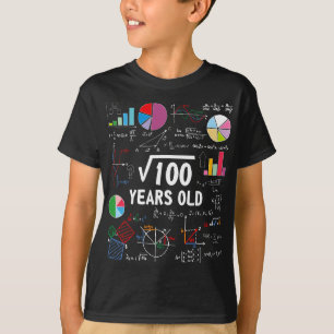 Quadratwurzel 100 10. Geburtstag 10 Jahre alte Ges T-Shirt