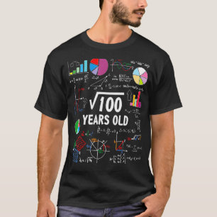 Quadratwurzel 100 10. Geburtstag 10 Jahre alte Lie T-Shirt