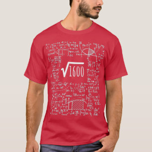 Quadratwurzel 1600 Geburtstagsdesign 40 Jahre Math T-Shirt