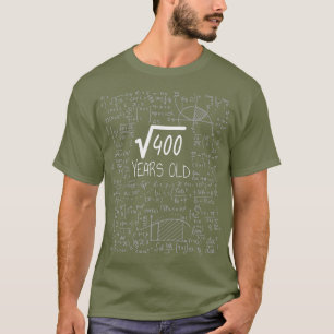 Quadratwurzel 400 20 Jahre alt 20. Geburtstag T-Shirt