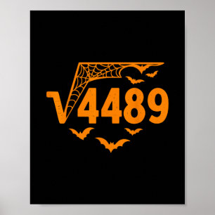 Quadratwurzel 4489 Lustiges Halloween Meme 67 Math Poster