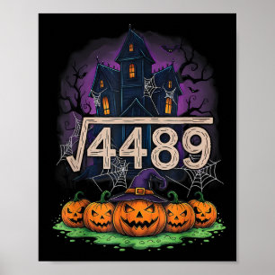 Quadratwurzel 4489 Lustiges Halloween Meme 67 Math Poster