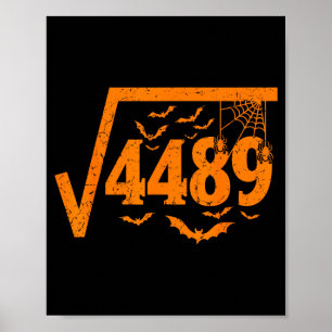 Quadratwurzel 4489 Lustiges Halloween Meme 67 Math Poster