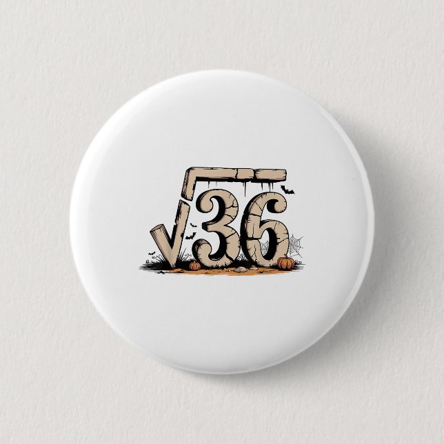 Quadratwurzel 67 Meme 6 7 Gen Alpha Halloween Sech Button (Vorderseite)