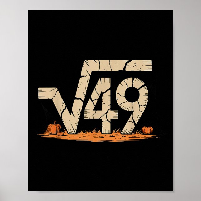 Quadratwurzel 67 Meme 6 7 Gen Alpha Halloween Six  Poster (Vorne)