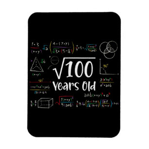 Quadratwurzel aus 100 10. Geburtstag 10 Jahre alte Magnet