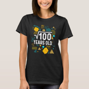 Quadratwurzel aus 100 10 Jahre alte Geburtstagsmat T-Shirt