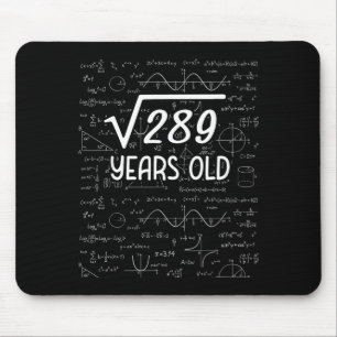 Quadratwurzel aus 289 17. Geburtstag 17 Jahre alte Mousepad