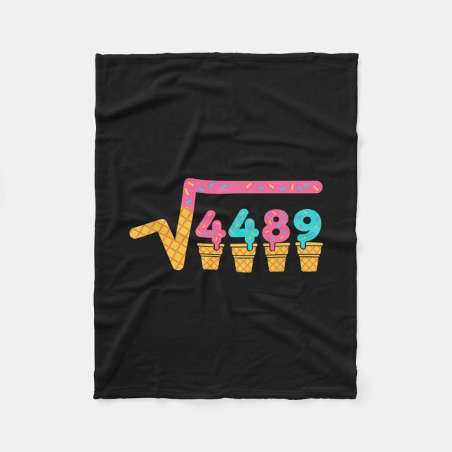 Quadratwurzel aus 4489 Eiscreme-Drip-Meme-Slang 67 Fleecedecke (Vorderseite)