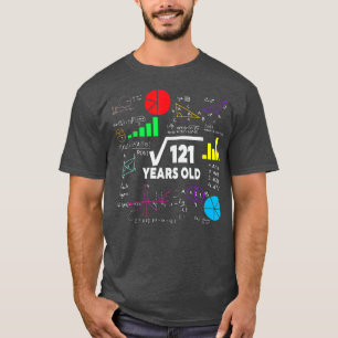 Quadratwurzel des 121 11. Geburtstages 11 Jahre al T-Shirt