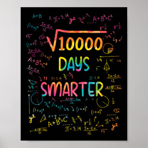 Quadratwurzel von 10000 Mathematik 100 Tage intell Poster