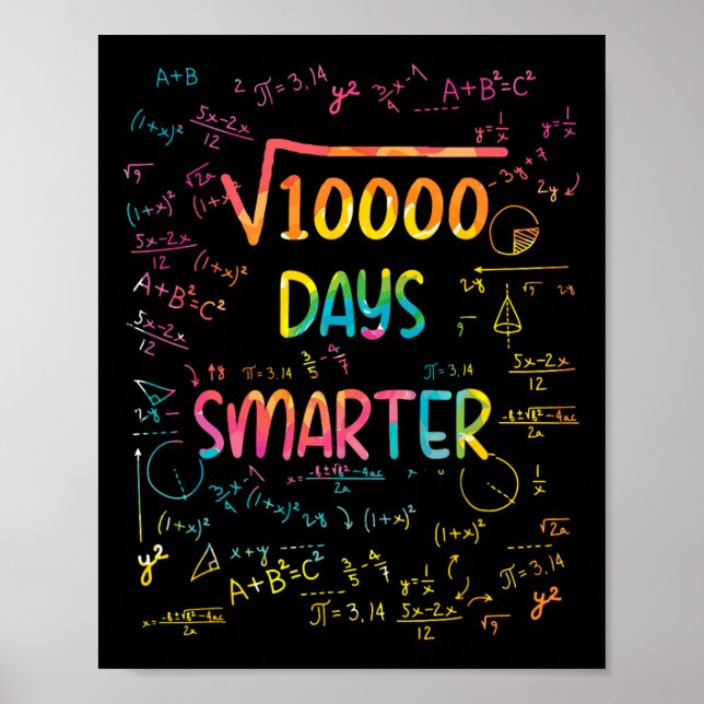 Quadratwurzel von 10000 Mathematik 100 Tage intell Poster (Vorne)