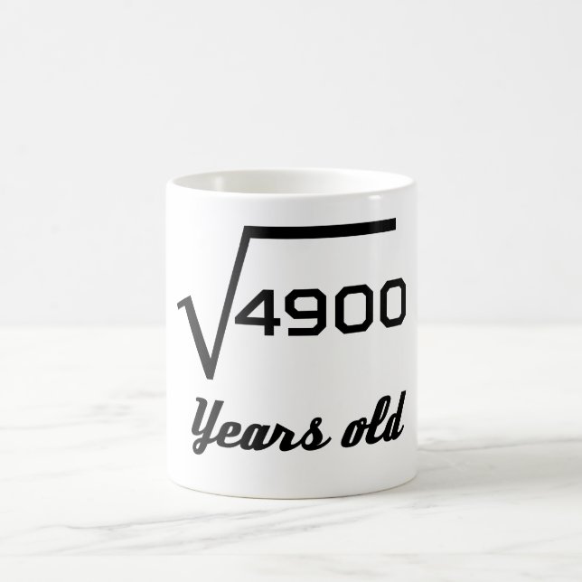 Quadratwurzel von 4900 70 Jahren alt Tasse (Mittel)