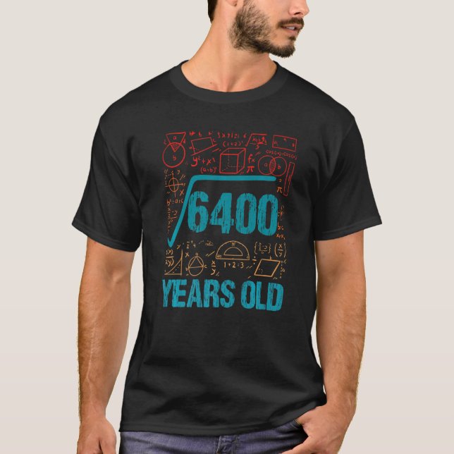 Quadratwurzel von 6400 Mathematik und Physik 80. 8 T-Shirt (Vorderseite)