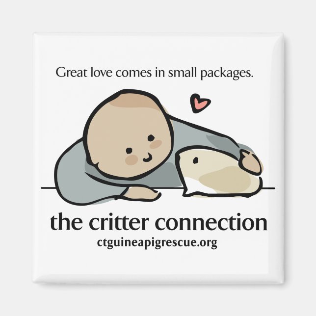 Quadratzmagnet mit Farblogo und Website Magnet (Vorne)