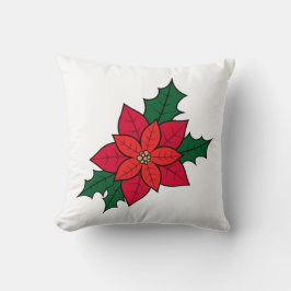 Quadratzoll mit roter Weihnachtsfeier Kissen