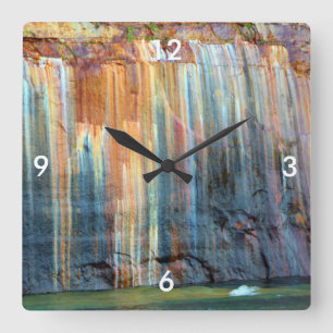 Quadratzoll-Uhr/Erdtöne Quadratische Wanduhr