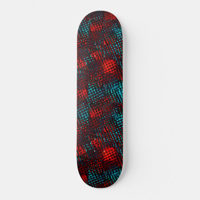 Quadriculados riscados em azul claro, cor vermelho skateboard (Vorderseite)