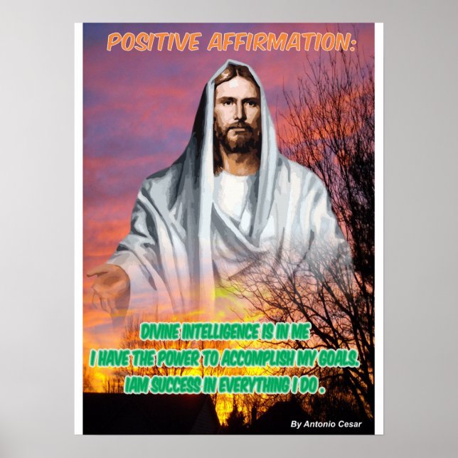 Quadro Afirmação Positiva Poster (Vorne)