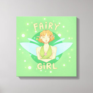 Quadro de fada com escrito "Fairy Girl" Leinwanddruck