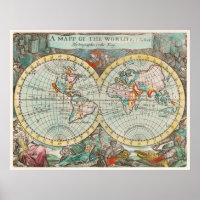 Quadro dekorativo Mapa do Mundo