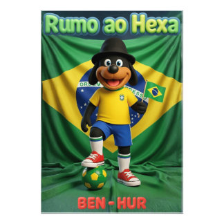 Quadro Infantil Ben-Hur Torcedor Rumo ao Hexa 2026 Fotodruck